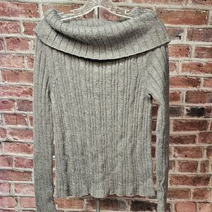 Women's CATO Off Shoulders Cowl Neck Shimmer Sweater XL